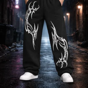 Boxman Men Printed Black Track Pants